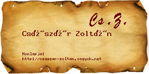 Császár Zoltán névjegykártya