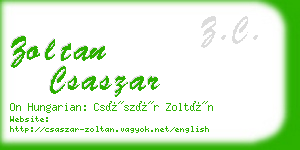 zoltan csaszar business card